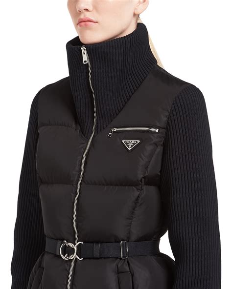 Prada puffer jackets women's